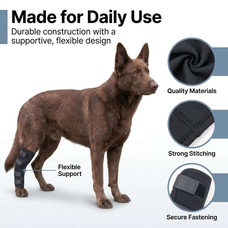 Dog Knee Braces for Back Leg, Dog Leg Brace Back Leg Support, Dog ACL Brace Hind Leg, Dog Knee Brace for ACL Tear Back Leg, Hip Dysplasia Brace, Hind Leg Support for Senior Dogs (Black, S) Black