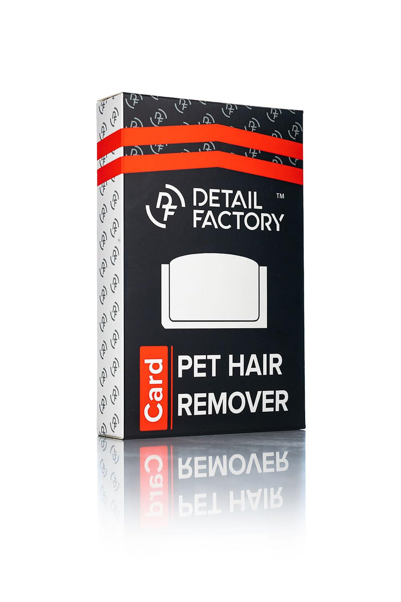 Detail Factory - Pet Hair Card - Perfect for Easily Removing Pet Hair from Automotive Carpet and Upholstery; Ergonomic Design; Durable Long Lasting Rubber Edge; Professional Grade (Grey & Black) - PawsPlanet Australia