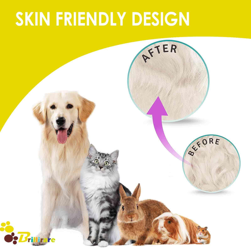 2 Pack Dog Grooming Brush, Premium Soft Silicone Pet Bath Brushes with Adjustable Handle, Shampoo Soothing Comb for Wet Dry Long Short Haired Dogs & Cats Massaging, Deshedding 2 Pack