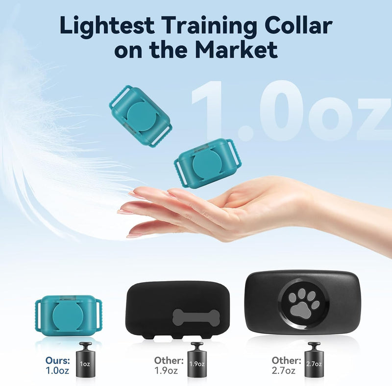 Cat Shock Collar with Remote 2000FT,Ultra-Small Cat Training Collar,Tailored for Cats,3 Training Modes Beep Vibration Shock Mode to Stop Meowing,Waterproof, Effective for Bad Behavior, Cyan