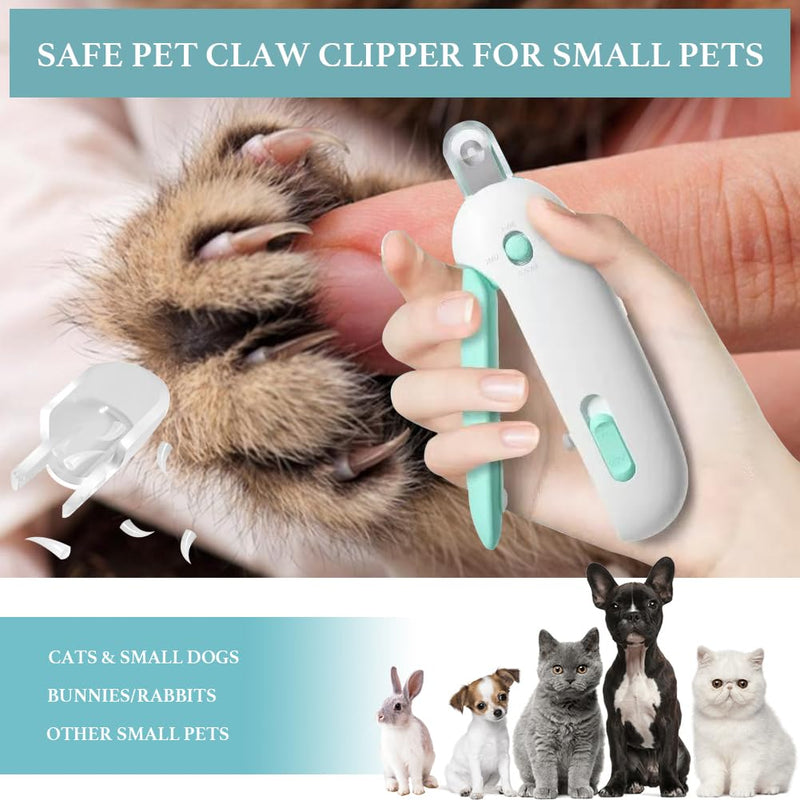 Adjustable Aperture Pet Blue Nail Clippers, Cat and Puppy Nail Trimmer with Grinding Nail File, Recommended by Pet Groomers, Safe to Avoid Over-Trimming, Professional Pet Nail Clippers for Beginners - PawsPlanet Australia