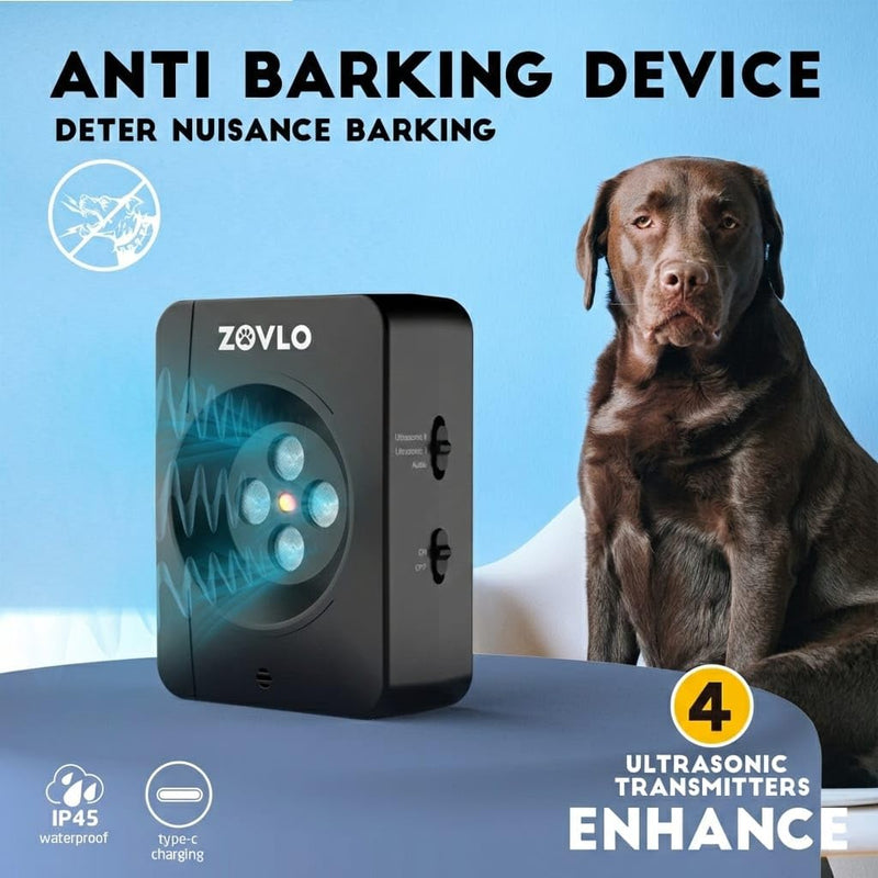 Anti Barking Device for Dogs, Ultrasonic Dog Bark Deterrent Devices, Dog Barking Deterrent Devices with 4 Transmitters, 3 Modes Bark Box, Dog Barking Stopper Long Range for Indoor & Outdoor Use