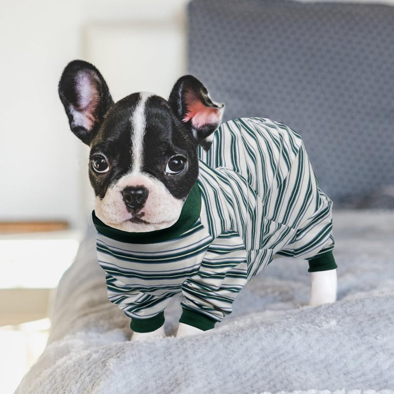FEimaX Dog Recovery Suit Long Sleeve, Dog Surgery Recovery Suit for Female Male, Pet Surgical Bodysuit Puppy Onesie Abdominal Wounds Protector for Small Medium Large Dogs 3XL Green