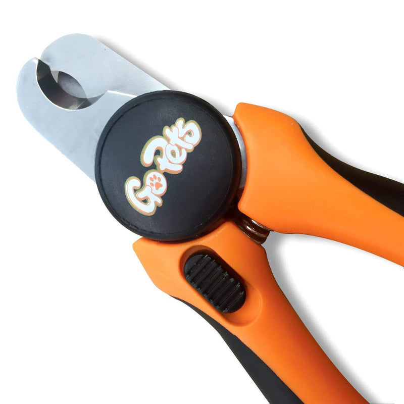 GoPets Pet Nail Clipper Bundle for Dogs and Cats with Large and Small Nail Trimmer with Free Nail File Grinder with Quick Guard and Angled Blades for Safety 2 Nail Cutter Bundle - PawsPlanet Australia