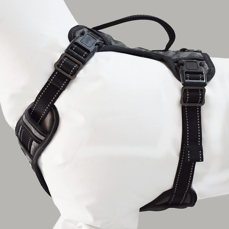 Max and Neo Gunnison Reflective Dog Harness - We Donate a Harness to a Dog Rescue for Every Harness Sold (Small, Gray) Small - PawsPlanet Australia
