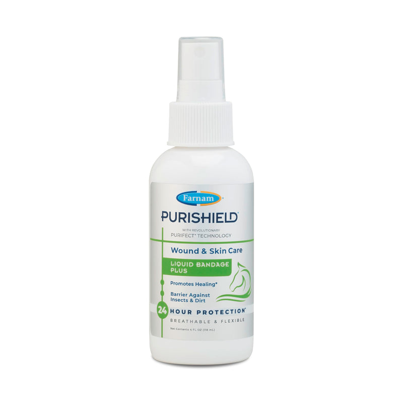 Farnam Purishield Wound and Skin Care Liquid Bandage Plus, Promotes Healing* and Provides 24-Hour Barrier* for Horses, Dogs, Cats & Livestock