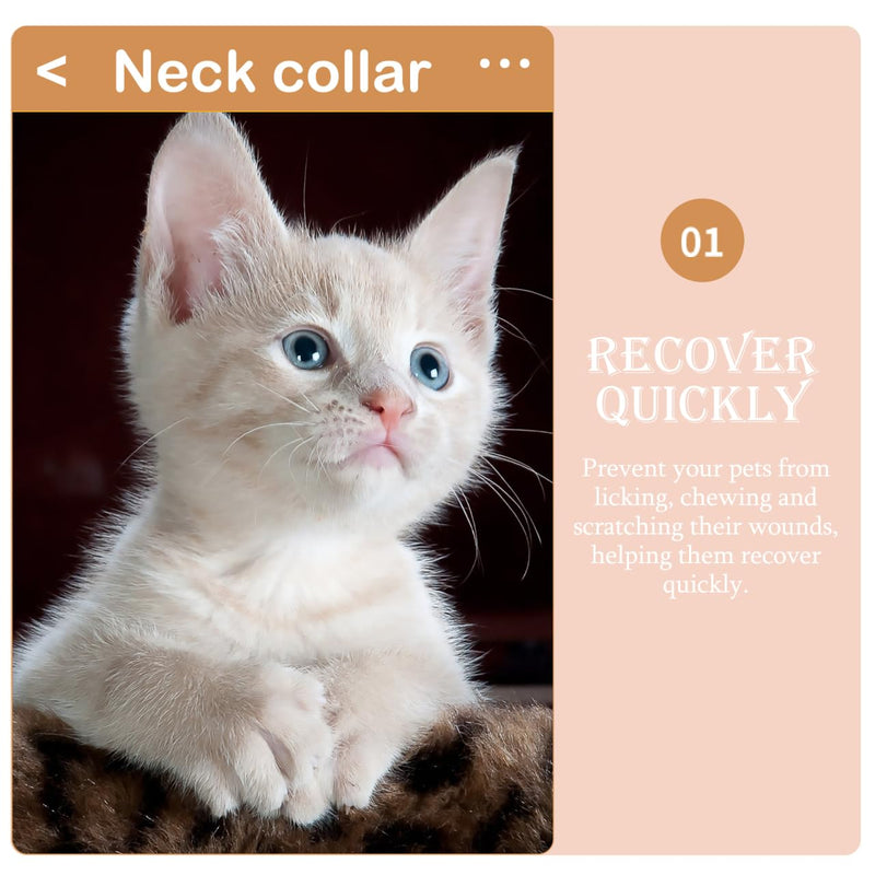 VICASKY Adjustable Cat Collar Soft Toast Cone Recovery Collar Lightweight Scratch Prevention Kitten Neck for Post Surgery and Costume Use 6.7 Inch Yellow