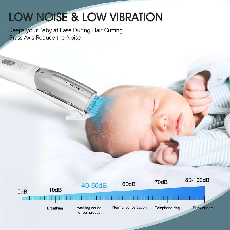Bimirth Baby Hair Clipper with Vacuum - Hair Trimmer for Kids and Toddlers - Waterproof, Rechargeable, Cordless Hair Cutting Machine for Children (with Bag) - PawsPlanet Australia