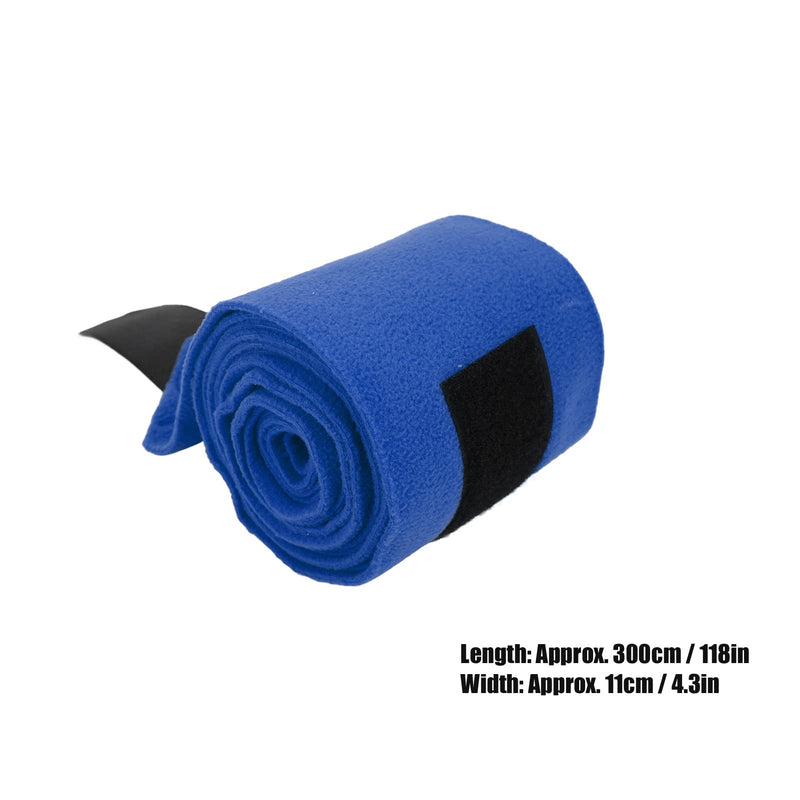 Horse Leg Wrap Self Adhesive Fleece Bandages 4pcs Multifunctional Support for Training Exercising (Blue)