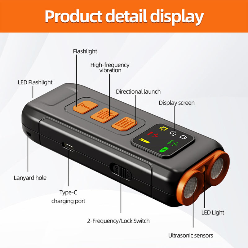 Ultrasonic Dog Bark Deterrent with LED Display, Flashlight - Anti Barking Device for Dogs, Pet Gentle Trainer, Outdoor Pubby Training Tools, Dog Repellent Device, Indoor Dog Bark Control Device