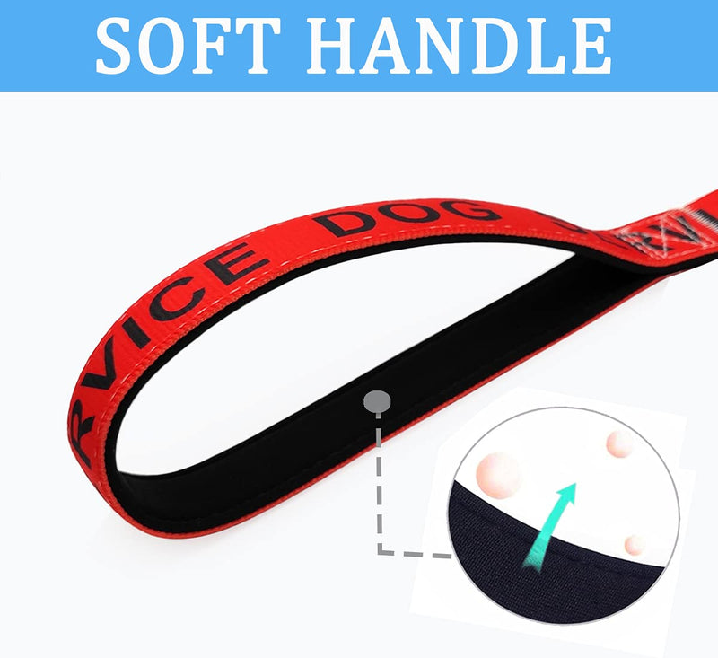 MayPaw 4FT Service Dog Leash, 1" Wide Nylon Dog Leash with Comfortable Neoprene Handle, Great for Medium to Extra-Large Dogs (4ft x 1", red) 4ft x 1 inch Red leash - PawsPlanet Australia