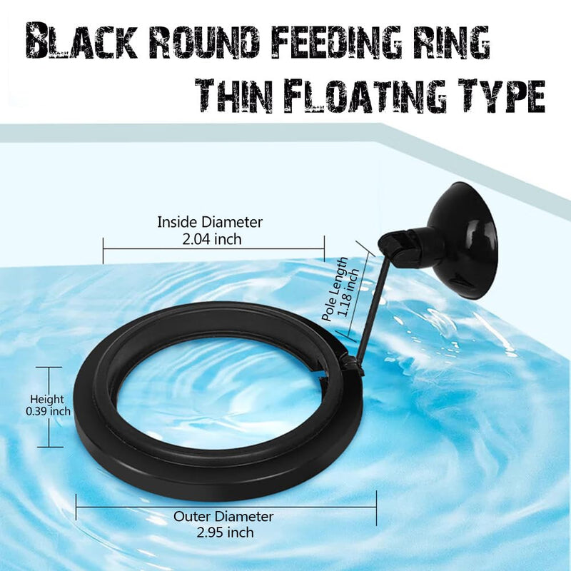 Fish Feeding Ring, Fish Safe Floating Food Feeder Circle Blue, with Suction Cup Easy to Install Aquarium, Square and Round Shape Fish Tank Towels - for Guppy, Betta, Goldfish, Etc (1 circle) 1 circle - PawsPlanet Australia