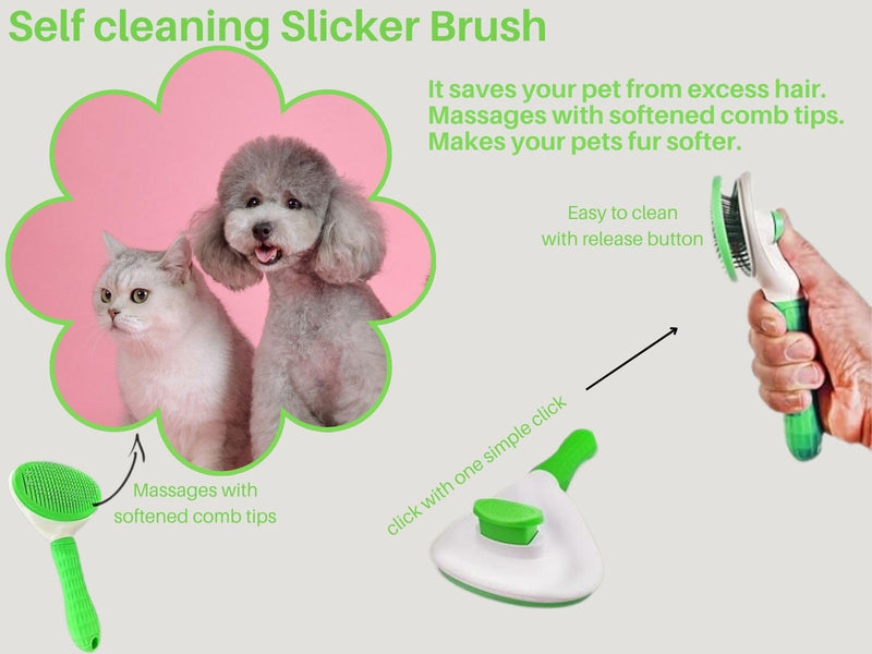 Dog Grooming Kit 9pcs Dog Brush for Shedding- Self-Cleaning Slicker Brush,Grooming Glove,Cat Comb,Pet Toothbrush,Towel & Travel Bag – Ideal for Long & Short Hair Pets - PawsPlanet Australia