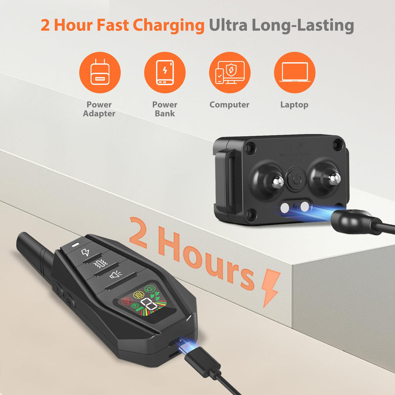 Small Dog Shock Collar for Small Dogs 5-15lbs, Ultra-Dog Training Collar with 3300Ft Remote Range,3 Training Mode Beep,Vibration,Shock, Waterproof Bark Collar (Black-B) - PawsPlanet Australia