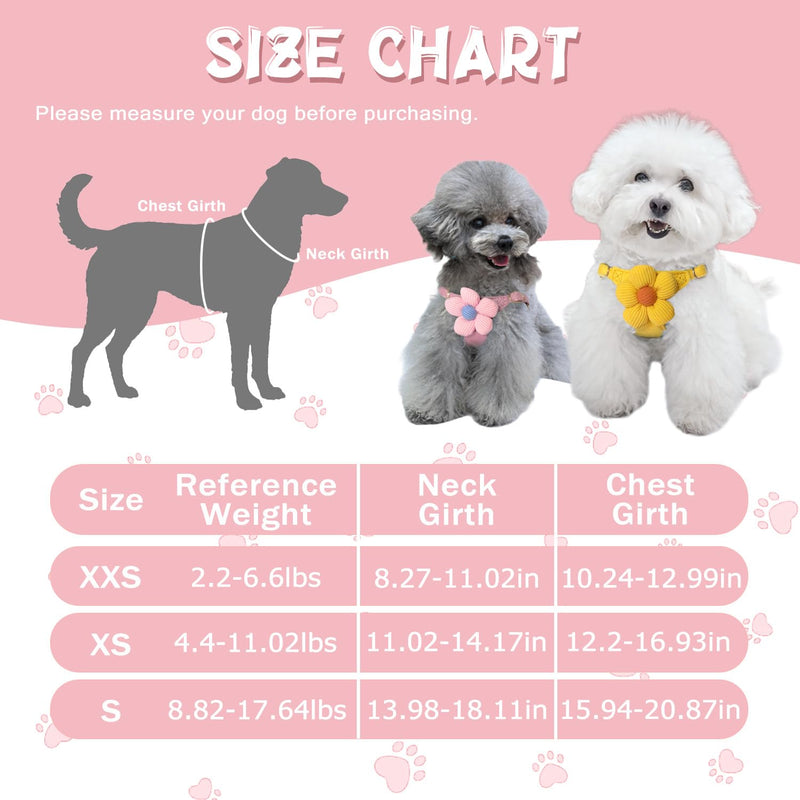 No Pull Dog Harness and Leash Set for Small Sized Dog Training; Puppy Harnesses with Multifunction Dog Leash, Soft Adjustable No Choke Escape Proof Pet Harness for Small and Medium Dog (Pink XXS) Pink - PawsPlanet Australia
