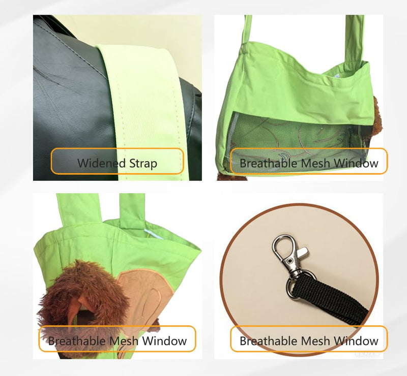 Dog Carrier Bag, Cat Sling Carrier Soft, Portable Dog Small Purse, Pet Carrier for Puppy, Lightweight Travel Hiking Bag, Lion Design Canvas,Petmate Chihuahua, Vet Visits, Outdoor Walking gray