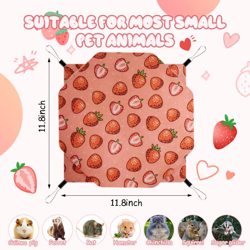 Guinea Pig Rat Ferret Hammock and Warm Bed Small Pet Hideout Tunnel Cave Hanging Bunkbed Hammock Cage Toy for Hamster Sugar Glider Squirrel (1.Hammock) 3.Hammock - PawsPlanet Australia