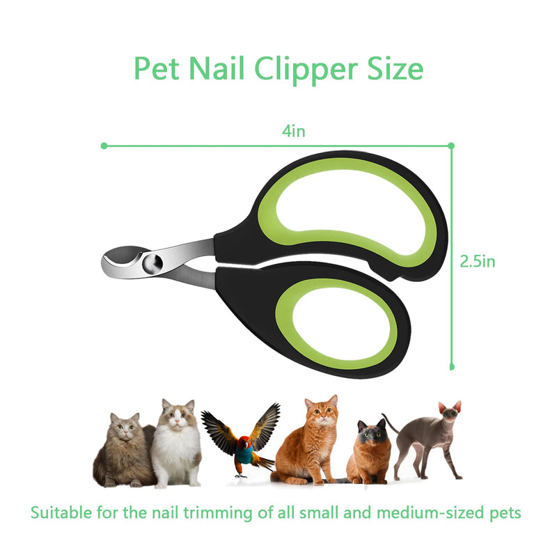 Cats & Dogs Pets Nail Clippers & Trimmers Rabbit Nail Clippers cat Nail Clippers for Indoor Cats cat Claw Clippers with Safety Guard Professional Grooming Tool for Cat Kitten(Green) Small Green - PawsPlanet Australia