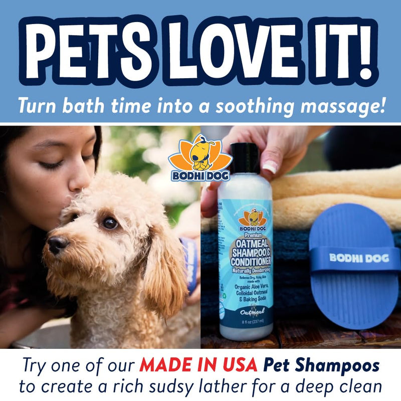 NEW Grooming Pet Shampoo Brush | Soothing Massage Rubber Bristles Curry Comb for Dogs & Cats Washing | Professional Quality 1 Count (Pack of 1)