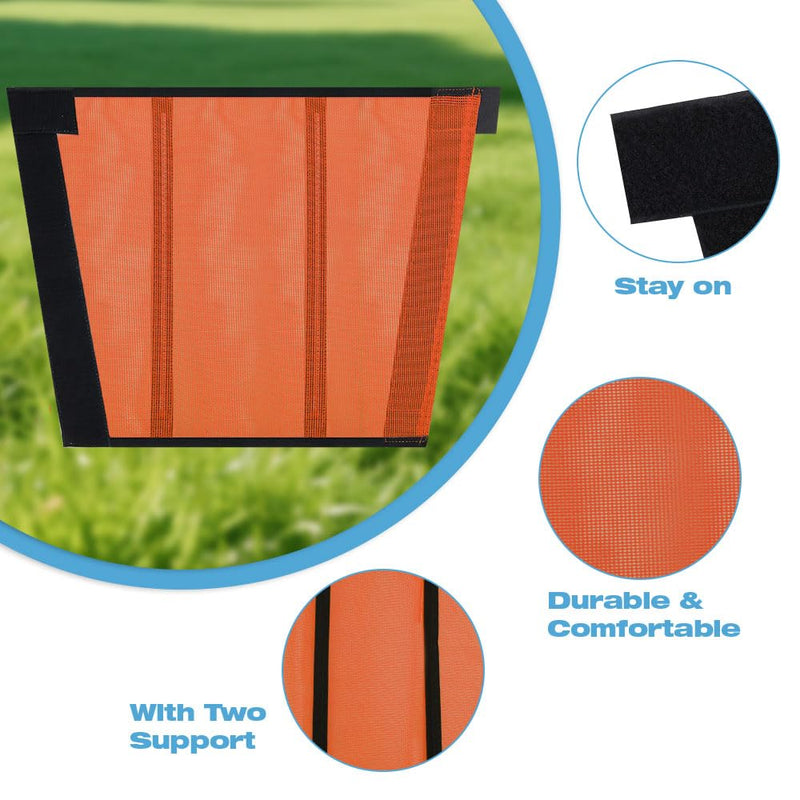 Horse Fly Boots Loose Fitting UV-Protective Fly Leggings Breathable Mesh Stay-on Design Protect Horse Legs Reduce Stomping Set of 4 (Orange) orange