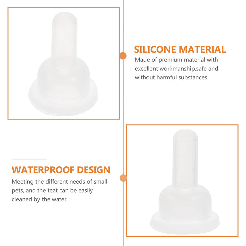 Homoyoyo 40pc Pet Bottle Nipples: Silicone Replacement Pacifiers for Kitten Bottle Feeder Pet Nurser Nipples for Kitten and Puppy, Nursing Newborn Cats, Puppies, Small Animals, White - PawsPlanet Australia