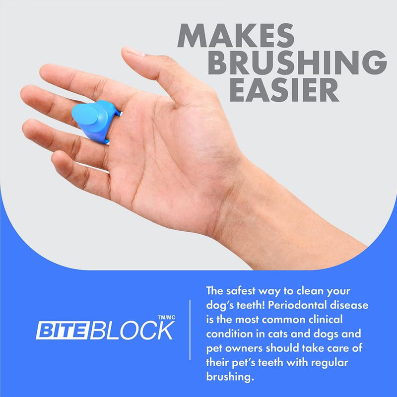 Paw Ready Pet Toothbrushing Assistant for Puppies' Dogs and Cats Allows You to Brush Your pet’s Teeth Without Constantly Worrying About Getting Bitten. (Blue, Small) Small (Pack of 1) Blue