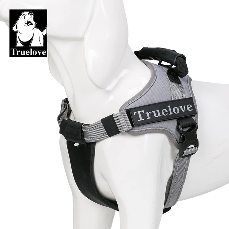 Truelove Dog Harness No-Pull Reflective Stitching Ensure Night Visibility Outdoor Adventure Big Dog Harness Perfect Match Puppy Vest TLH5753 Now Available in 6 Colors 6 Sizes XS Gray - PawsPlanet Australia