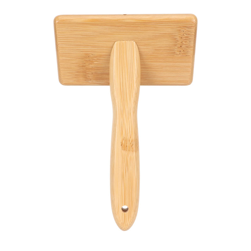 Sheepskin Wool Brush, Sheepskin Wool Wire Brush with Hole Cushion, Macrame Slicker Comb Pet Slicker Brush with Wood Handle for Grooming, Removing Shedding and Dirt (L) L - PawsPlanet Australia