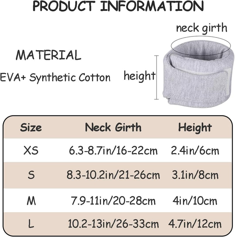 Cat Neck Brace Elizabethan Collar for Pet After Surgery Recovery Adjustable Breathable Neck Cervical Cone for Small Medium Dogs Puppies Kittens with Spinal IVDD Issues (Grey-L), Pink Grey L