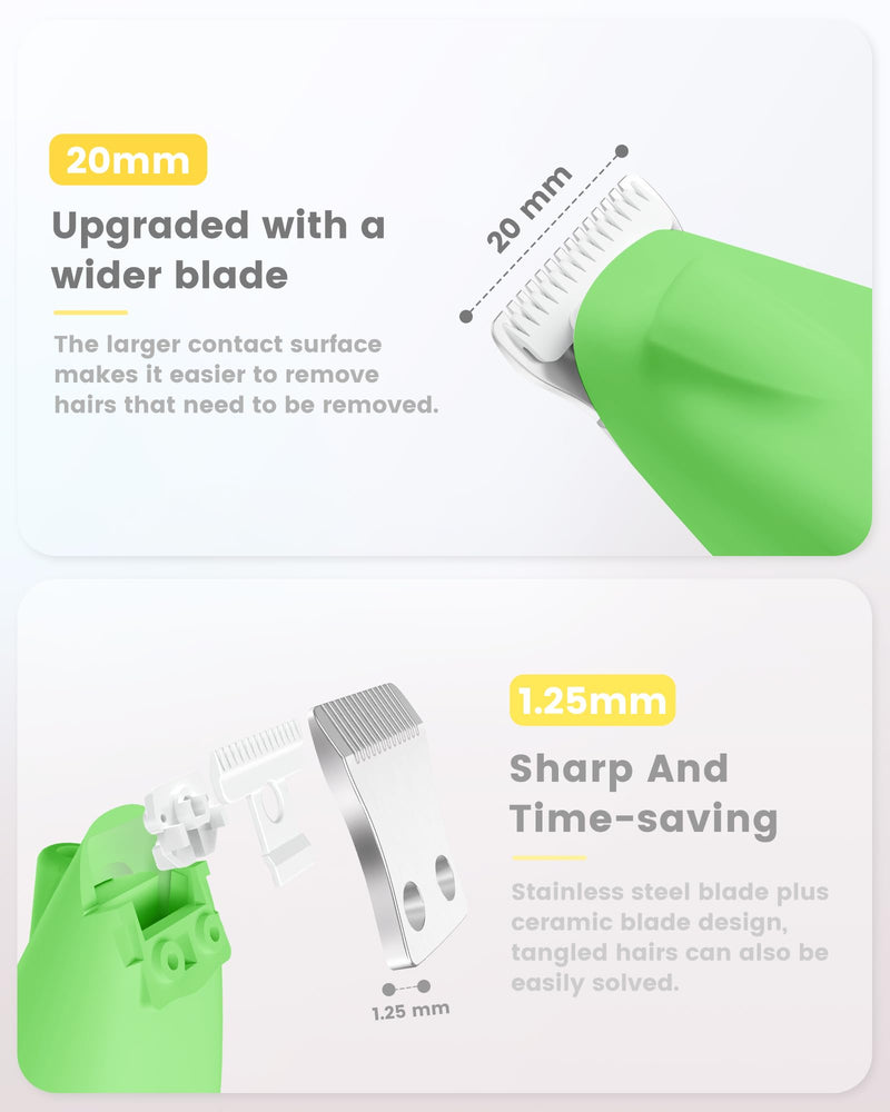Dog Paw Trimmer with LED Display, Ultra-Low Noise Cordless Paw Trimmers for Dog's Feet, Cordless Hair Trimmer for Paws, Ears, Face, Rump