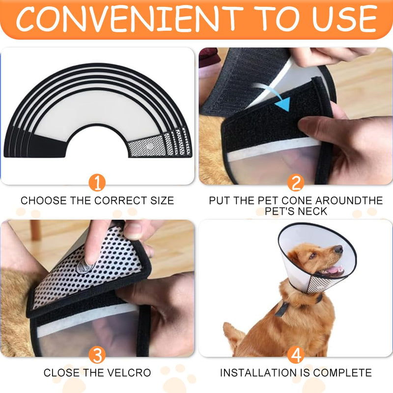Adjustable Cat Collar, Plastic Pet Collar, Protective Collar, Bite and Lick Protection, Adjustable Collar for Kittens (15-18cm)