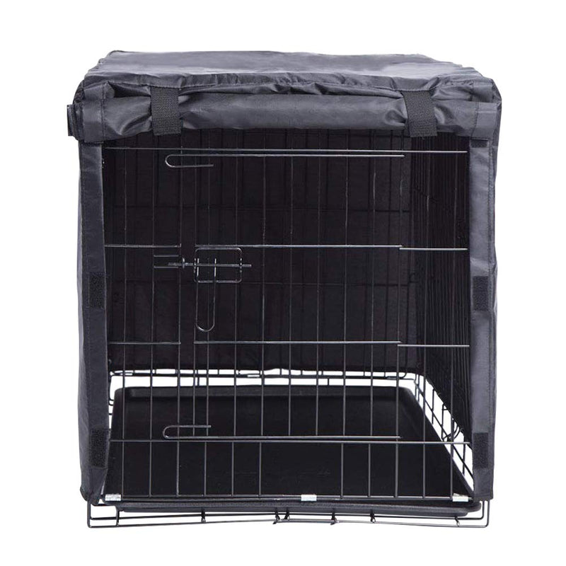 Black Dog Crate Cover for 24 36 42 48 Inches Metal Crates Wire Dog Cage,Pet Indoor/Outdoor Durable Waterproof Pet Kennel Covers(42 inch) 42-INCH