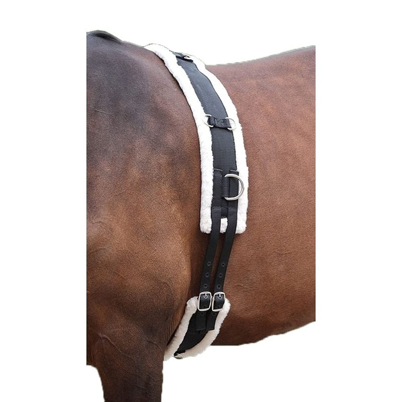 Shires Equestrian Nylon Lunging Roller with Fleece Padding Full Black - PawsPlanet Australia