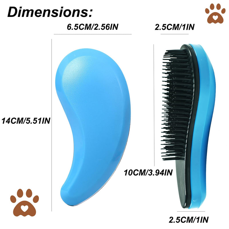 Puppy Brush, Soft Dog Brush for Grooming, Puppy Hair Remover Brush Comb, Grooming Tool for Poodles, Teddy, Yorkies, Maltese, Shih Tzu, Chihuahua, Blue - PawsPlanet Australia