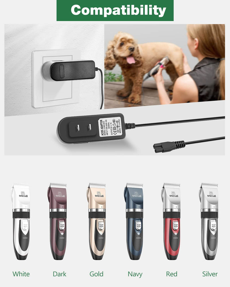 5V Power Cord Replacement onei sall Dog Shaver Clippers Charger for Low Noise Rechargeable Cordless Electric Quiet Hair Clippers 2-Speed Quiet Dog Grooming Kit, JOVNO 5V 1A Charger Adapter - PawsPlanet Australia
