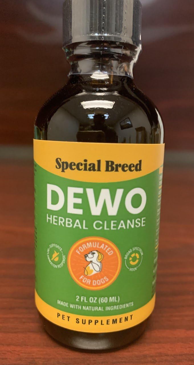 Spefically Formulated for Dogs, Natural Broad Spectrum Supplement, Herbal Cleanse, Digestive Support for All Breeds, Gut Health, Made in The USA, 2oz (2 Pack) 2oz (2 pack)
