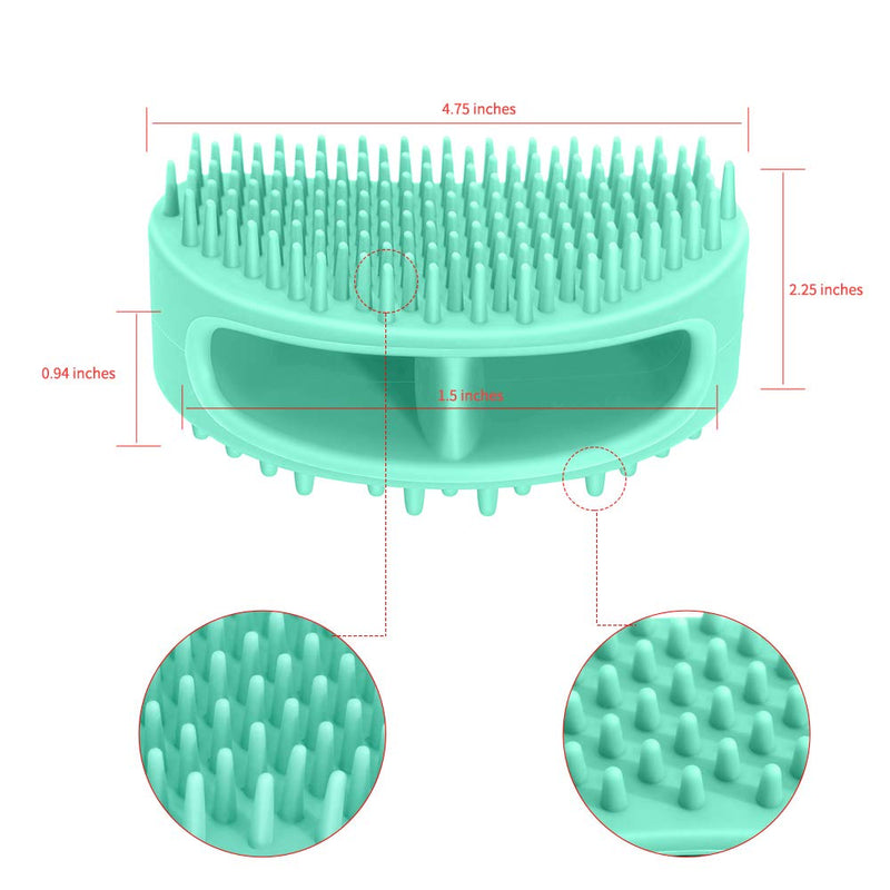 Dog Brush & Cat Brush, Soft Silicone Dog & Cat Grooming Brush, Pet Bath & Massage Brush for Cats and Dogs with Short or Long Hair, Cat Slicker Shedding Hair Brush Teal - PawsPlanet Australia