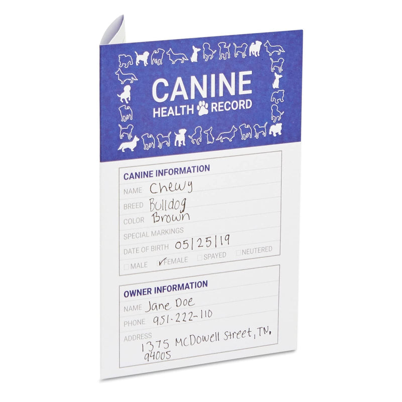 Juvale 24 Pack Puppy Vaccination Record Card, Dog Vaccine and Canine Health Record Booklets (5x3.5 in)