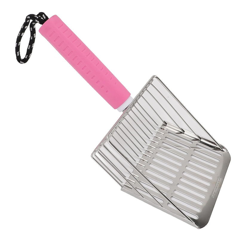 ASHATA Comfortable Handle Cat Poop Scoop with Unique Design, Wide Application for Pet Parents (PINK) Pink