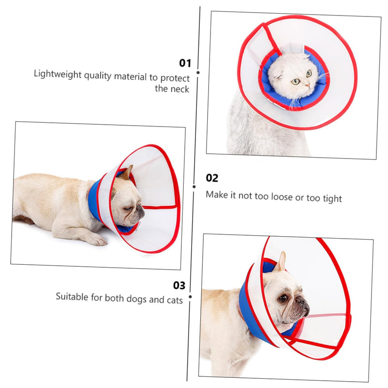 PartyKindom Scratch Protection Collar for Dogs Transparent Collar Adjustable Recovery Collar for Pets Lightweight and Comfortable Suitable for Puppies and Adults for Medical Treatments