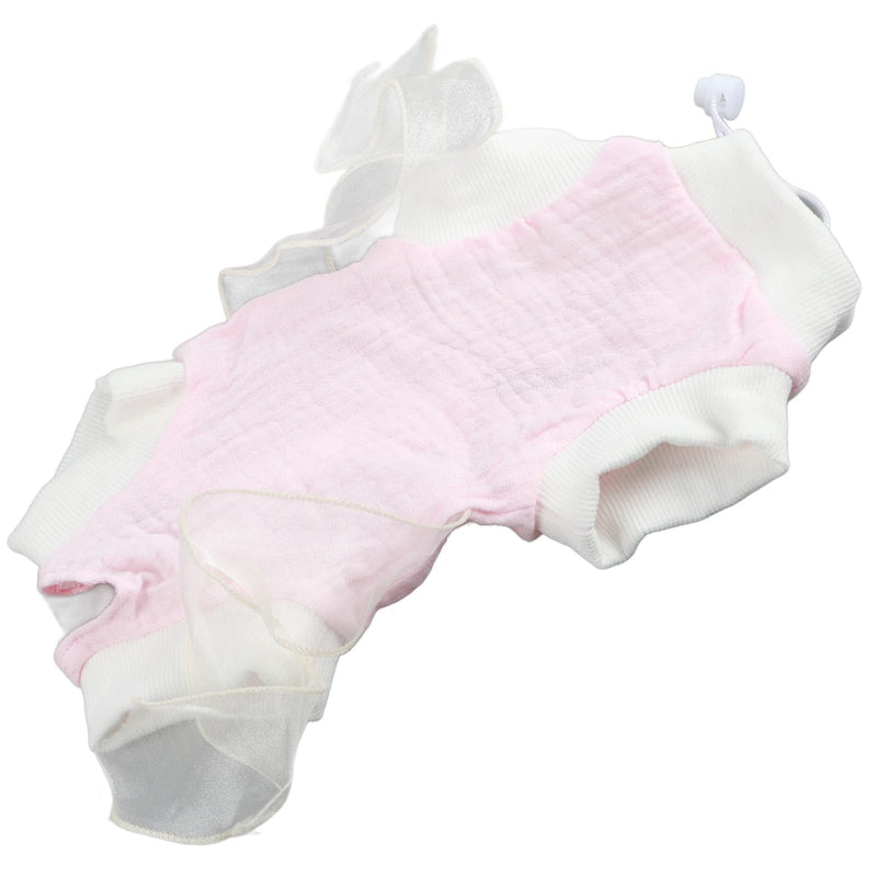 Acouto Cat Recovery Suit for Licking, Breathable Gauze Cotton Cat Recovery Bandage Suit for Postoperative Surgery (S) S