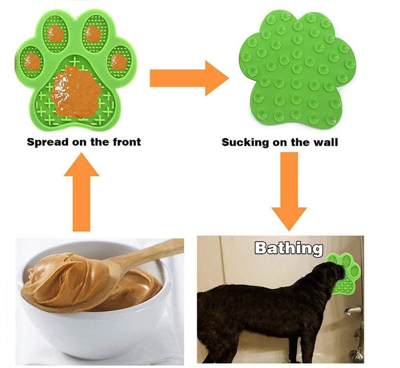 Dog Licking Mat for Anxiety Peanut Butter Slow Feeder Dog Bowls Dog Licking Pad with Strong Suction to Wall for Pet Bathing,Grooming,and Dog Training Green-mat - PawsPlanet Australia