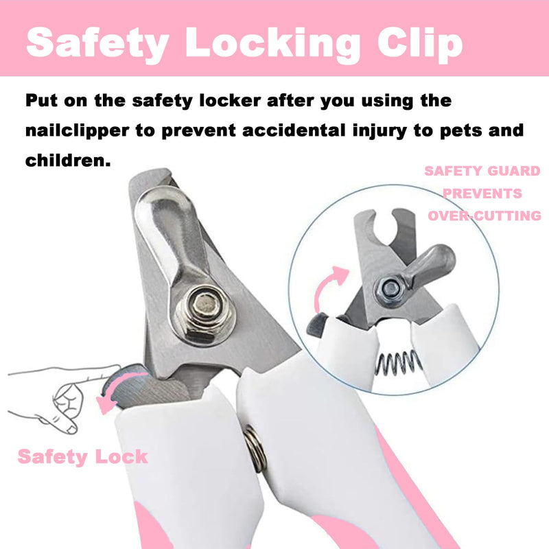 3 Piece Pet Grooming Kit – Self Cleaning Dog Brush, Professional Nail Clippers with Quick Sensor & Safety Lock, Plus Nail File – Ideal for Cats, Dogs, Puppies (Pink) Pink - PawsPlanet Australia