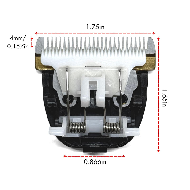 Replacement Titanium Blade with Moving Ceramic Blade for IW2691A Cordless Dog Clippers, Cat Shaver and Low Noise Water Proof Electric Dog Trimmer Pet Grooming Kit Replacement Blade