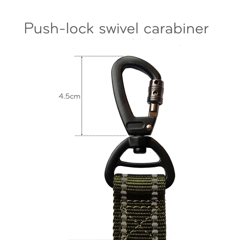 Barkridges® Premium Triple Handle Dog Lead Leash | Traffic Handle | Secured | Locking Clip | Padded Handle | Safety Reflective Strips | Comfortable for Small Medium Large Dogs (Black, 5 ft) Black - PawsPlanet Australia
