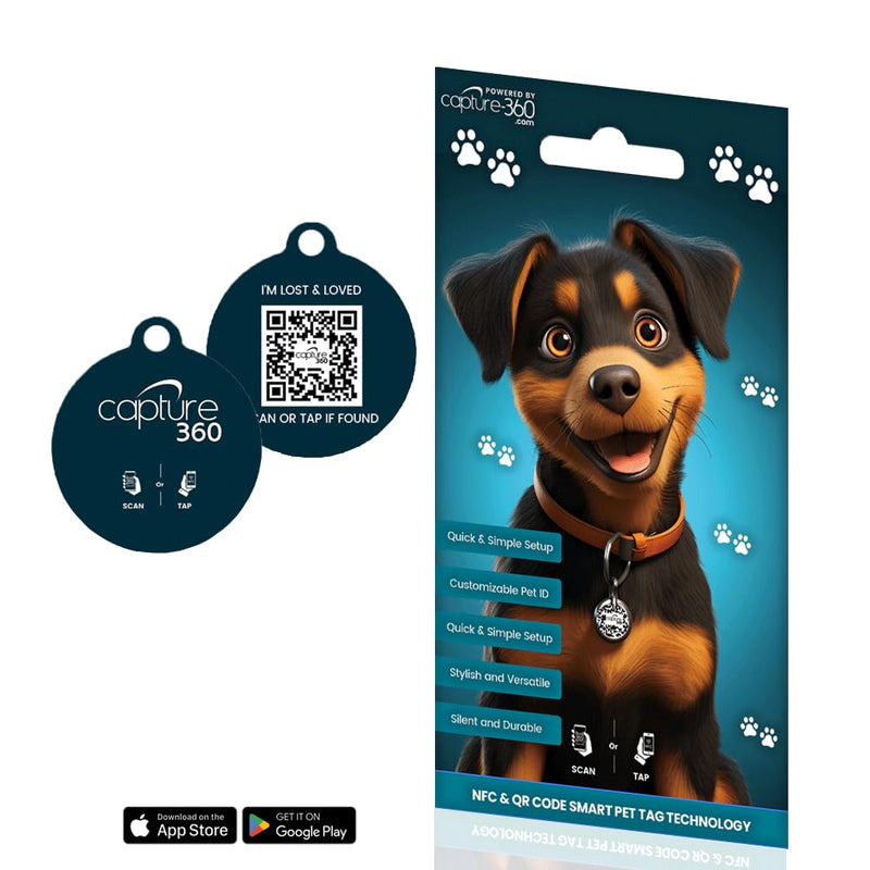 QR Code & NFC Smart Pet ID Tag – Waterproof, Durable, Customizable Digital ID for Dogs & Cats – Easy Setup, Lost Pet Finder, Cloud Storage Option - PawsPlanet Australia