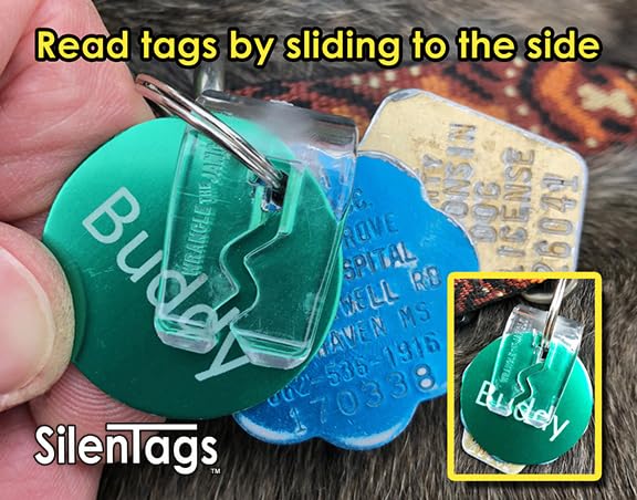 Pet Tag Silencer Clip It On, Jingle's Gone! -Clear Clear - PawsPlanet Australia