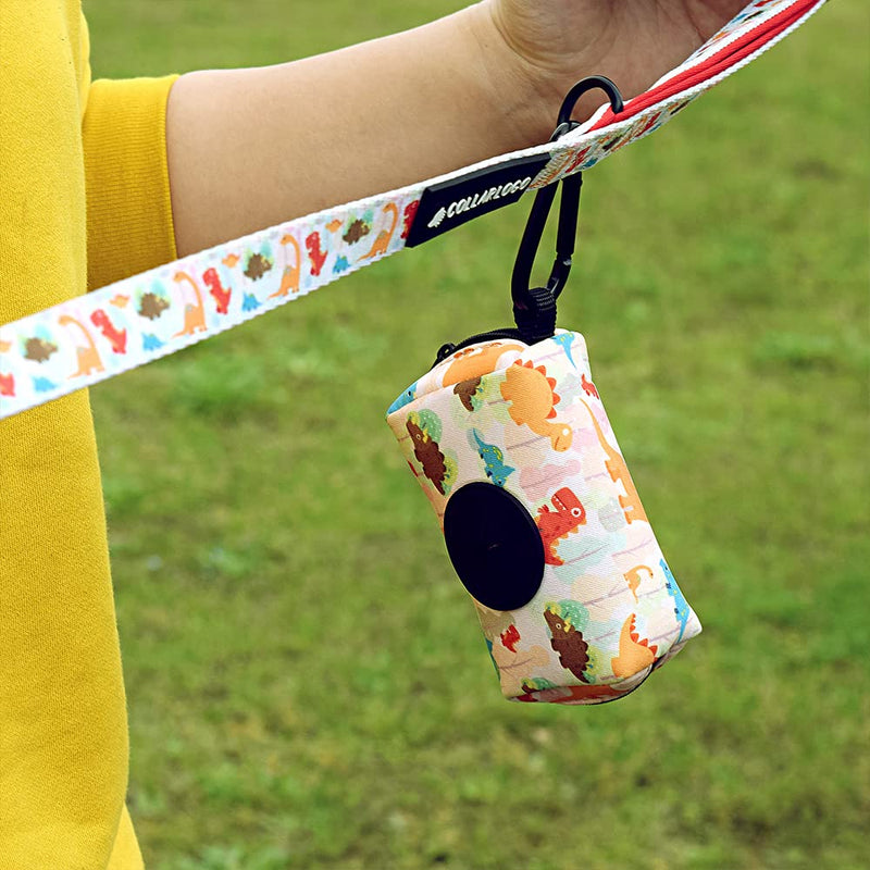 Dog Harness and Leash, Poop Bag Holder 3 Sets, Easy Walk No Pull Adjustable Puppy Cat Vest Harness with Soft Mesh Padded, Pet Supplies for Extra-Small/Small Medium Dogs Kitten S (Neck 10.6"-13"; Chest 14"-19.6") Dinosaur