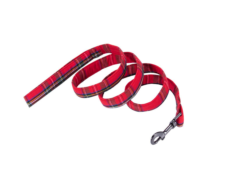 Unique style paws Christmas Handmade Durable Dog Leash with Soft and Comfy Handle for Dogs and Cats 3 Size and 6 Pattern Medium RedPlaid - PawsPlanet Australia