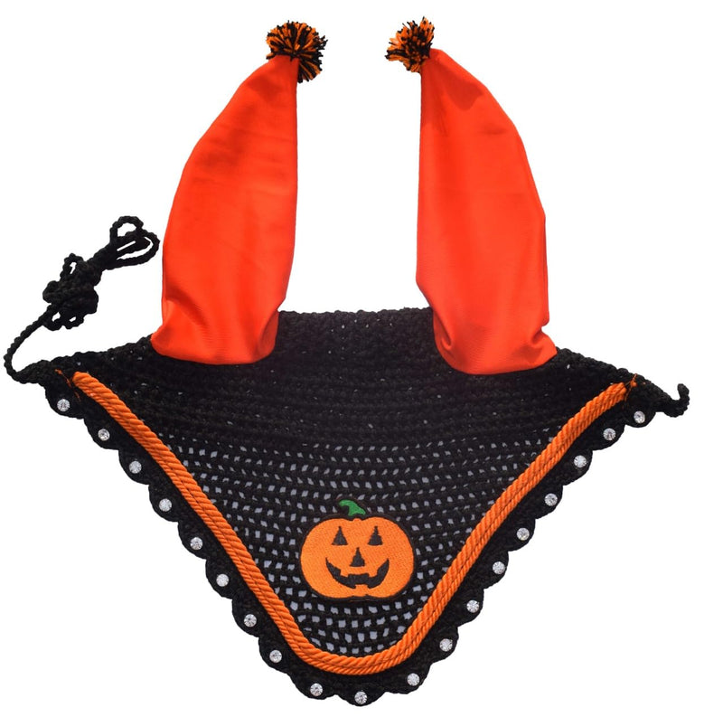 Elegant Halloween Costume Horse Ear Bonnet, Fly Veil & Fly Mask – Fly Protection with Style and Comfort for Every Ride (Horse/Full) Horse / Full